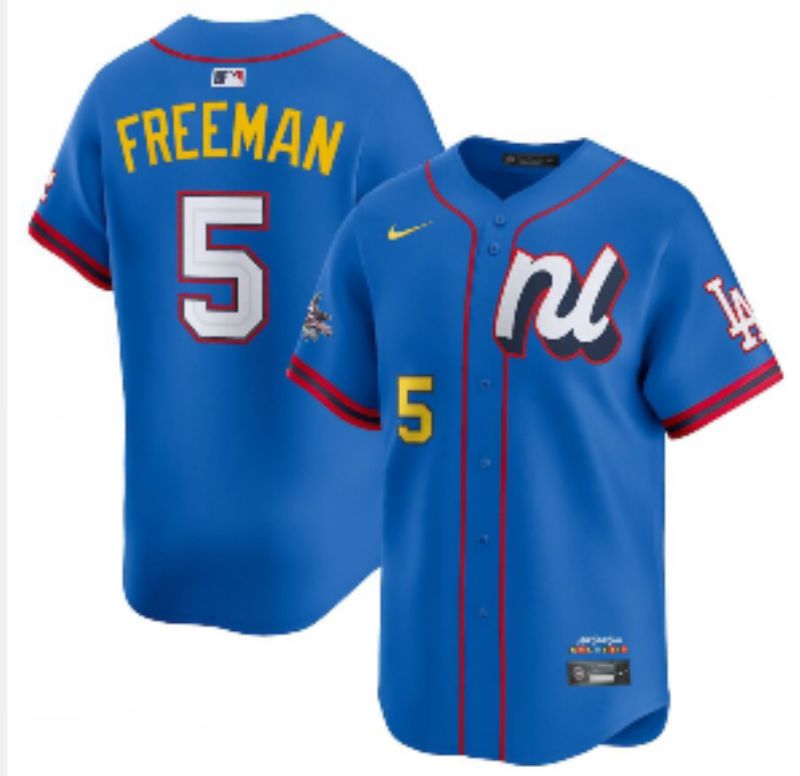 Men 2025 Los Angeles Dodgers #5 Freeman Blue All star Nike MLB Jersey style 3->los angeles dodgers->MLB Jersey